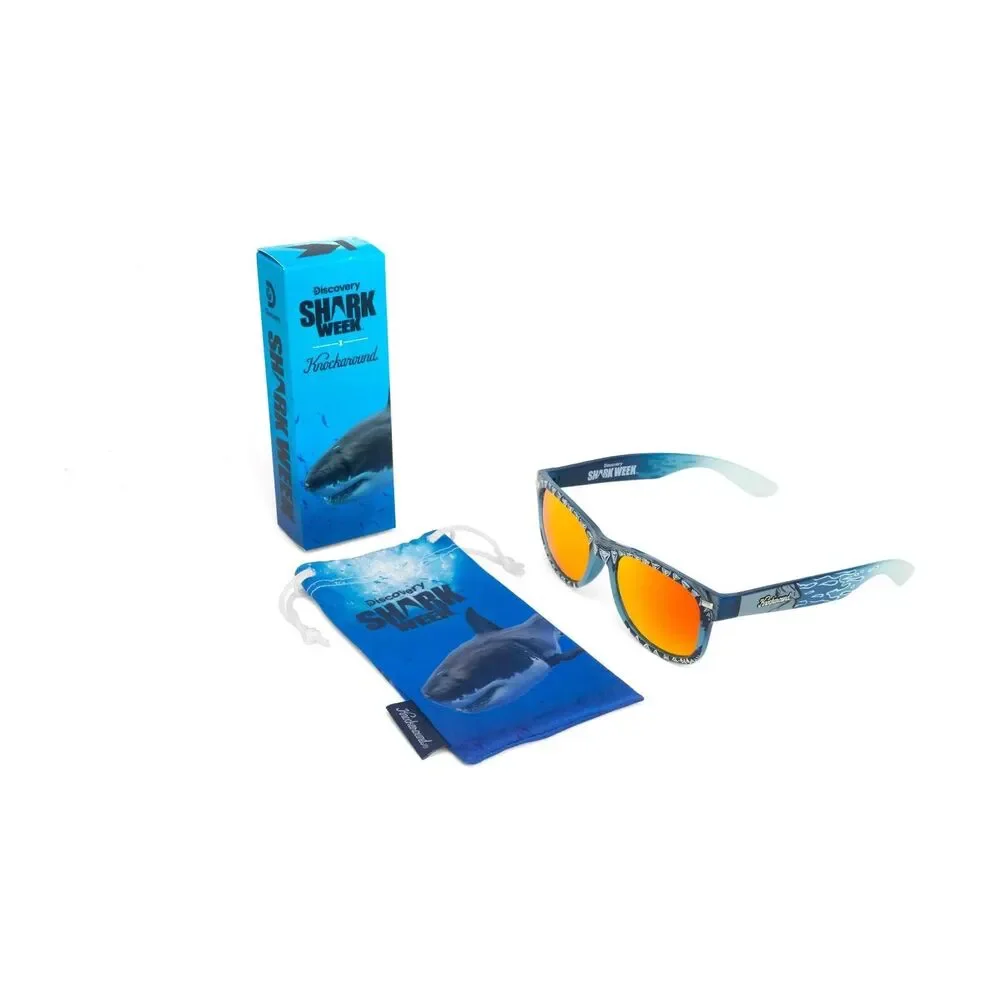 Knockaround X Discovery SHARK WEEK 2022 Fort Knocks Polarized Premium Sunglasses